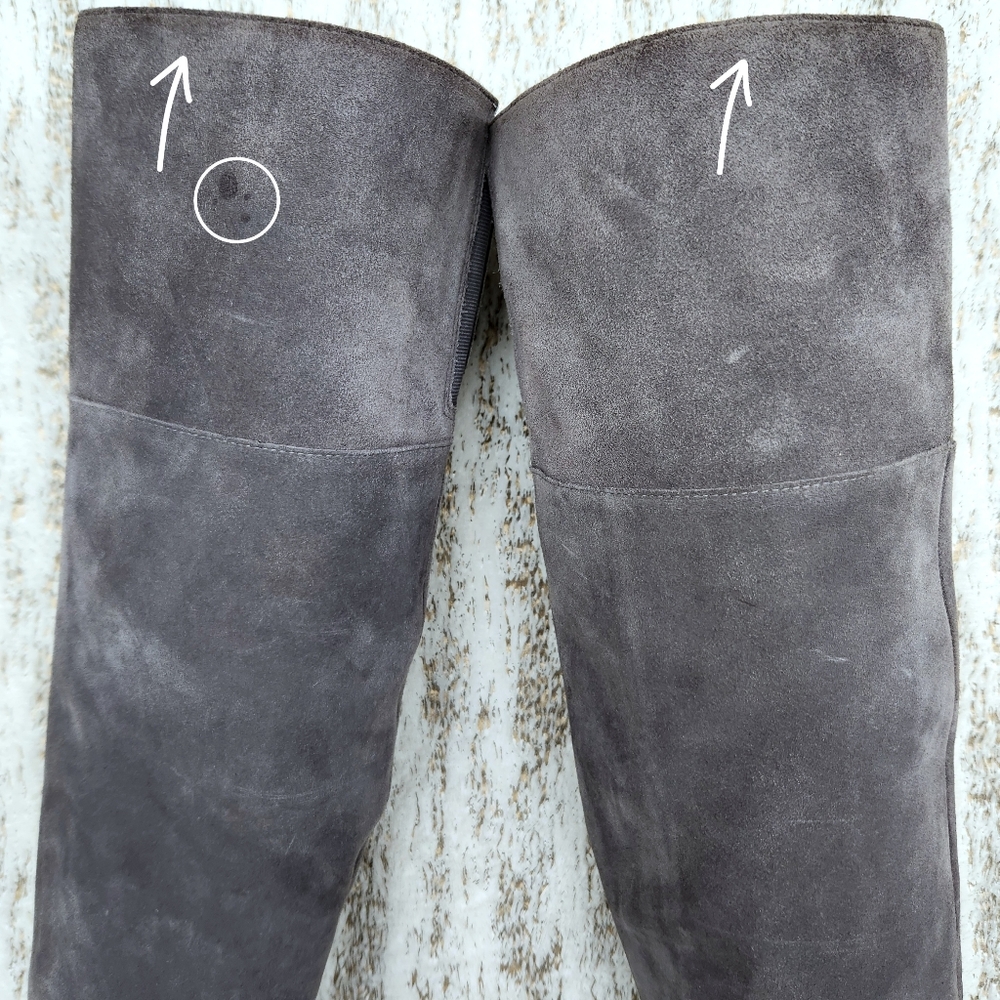 Clark’s "Somerset Barley Ray" Suede Over-the-Knee Boot Gray Grey, Women's Size 7 - Picture 10 of 15